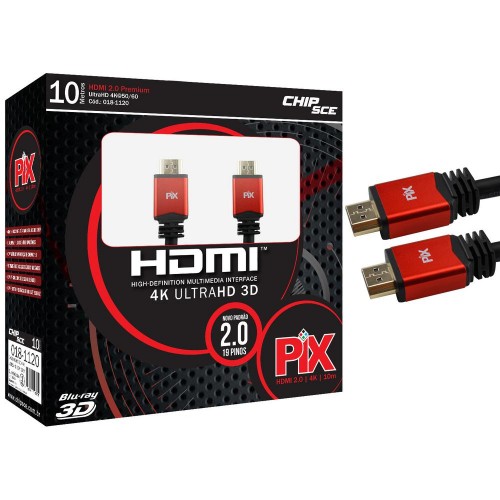 CABO HDMI 10MT 2.0 4K ULTRAHD 19 PINOS C/ FILTRO